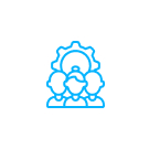 Icona operatore sanitario con pazienti: rappresenta 300 operatori gestiti da THCS.